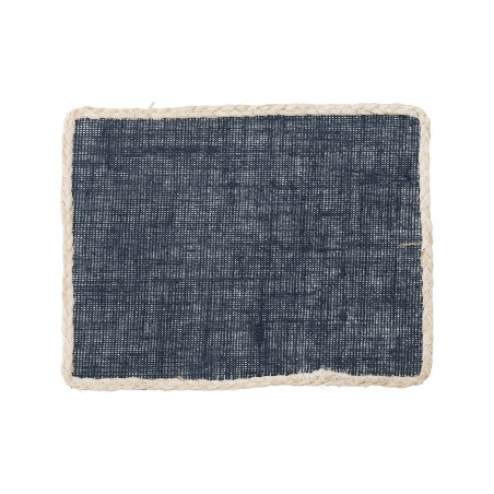 Creative Tops Rectangular Jute Placemats, Set of 4, Navy Blue