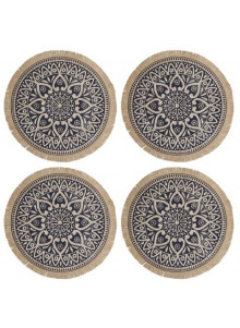 Creative Tops Set of 4 Jute Placemats with Mandala Design