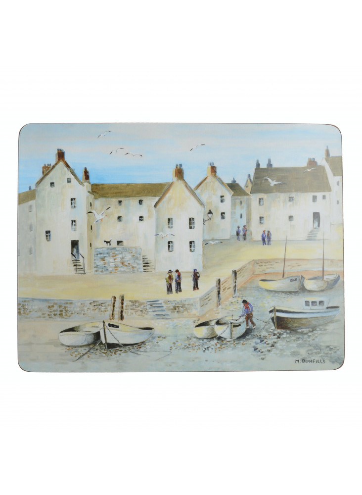 Creative Tops Cornish Harbour Pack Of 6 Premium Placemats