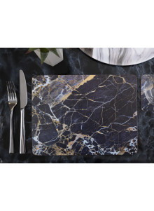 Creative Tops Navy Marble Design Pack Of 6 Premium Placemats