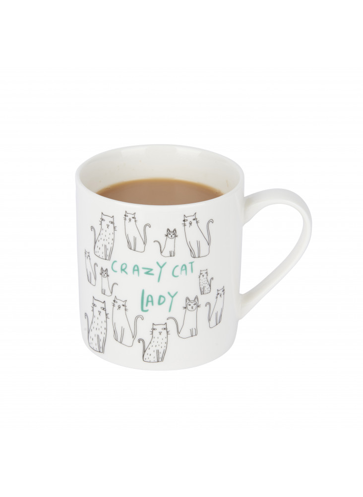 Crazy Cat Lady Novelty Porcelain Mug