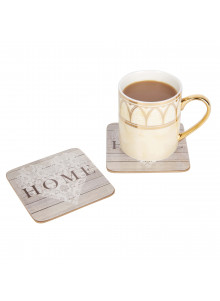 Everyday Home Home Pack Of 4 Coasters