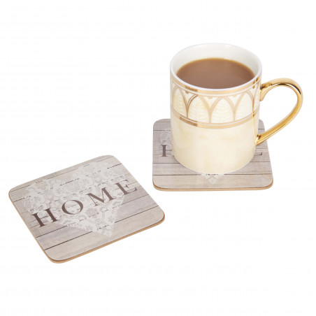 Everyday Home Home Pack Of 4 Coasters