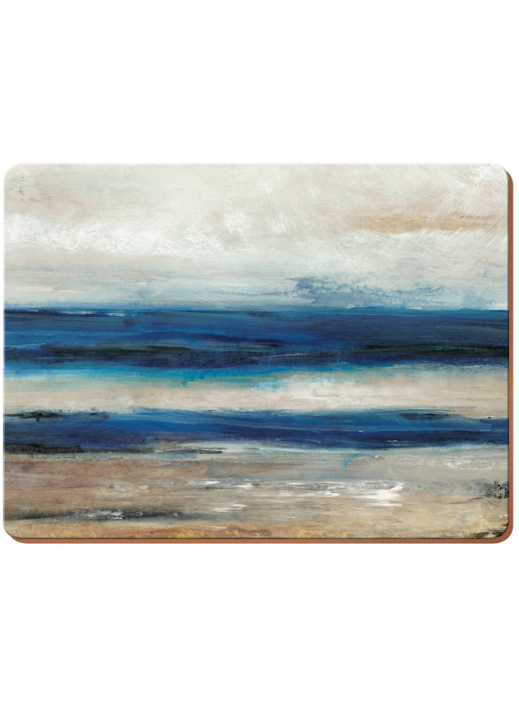 Creative Tops Blue Absract Pack Of 4 Large Premium Placemats