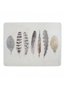 Creative Tops Feathers Pack Of 6 Premium Placemats