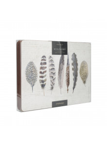 Creative Tops Feathers Pack Of 6 Premium Placemats