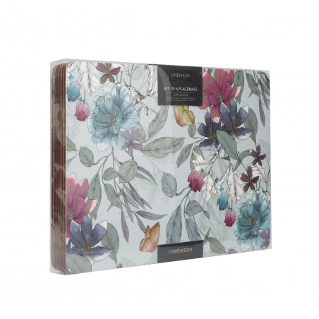 Creative Tops Butterfly Floral Pack Of 6 Premium Placemats