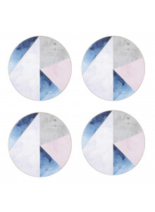 Creative Tops Geometric Palette Pack Of 4 Round Premium Coasters