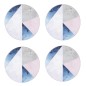 Creative Tops Geometric Palette Pack Of 4 Round Premium Coasters