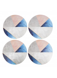 Creative Tops Geometric Palette Pack Of 4 Round Premium Placemats