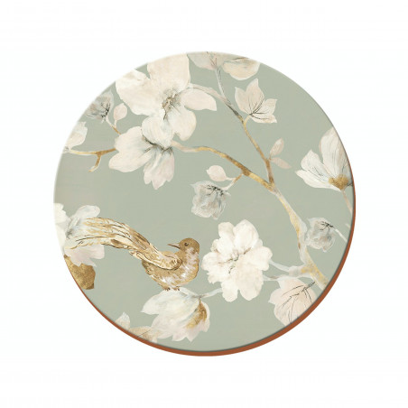 Creative Tops Duck Egg Floral Pack Of 4 Round Premium Coasters