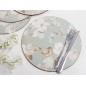 Creative Tops Duck Egg Floral Pack Of 4 Round Premium Placemats