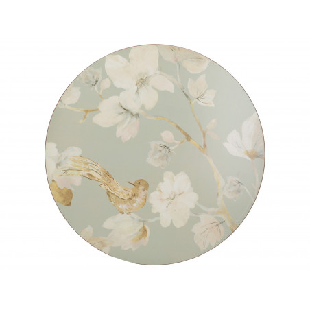 Creative Tops Duck Egg Floral Pack Of 4 Round Premium Placemats