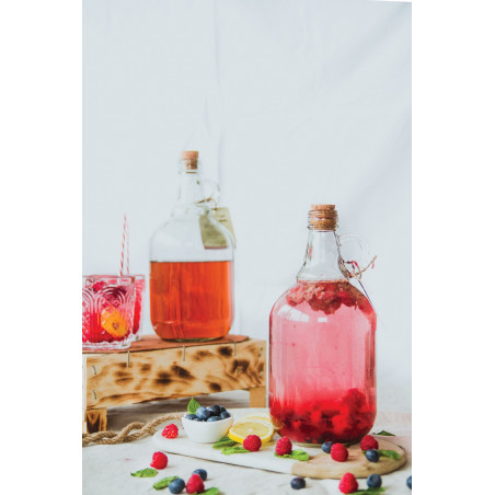 Home Made 1.9 Litre Clear Traditional Glass Demijohns