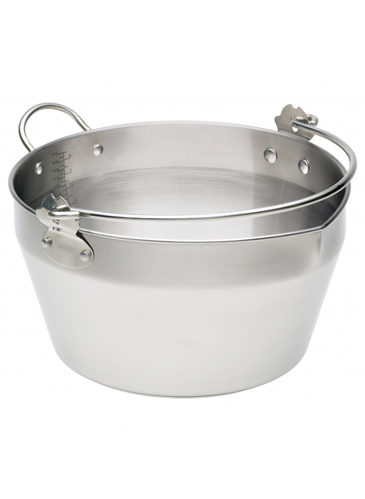 Home Made Stainless Steel 9 Litre Maslin Pan with Handle