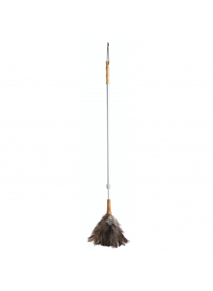 Living Nostalgia Genuine Ostrich Feather Duster with Telescopic Handle