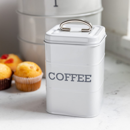 Living Nostalgia French Grey Coffee Tin