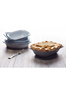 Living Nostalgia Enamel Oblong 16cm Pie Dish