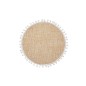 Natural Elements Set of 4 Woven Hessian Jute Round Table Mats, 38cm