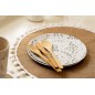 Natural Elements Set of 4 Woven Hessian Jute Round Table Mats, 38cm