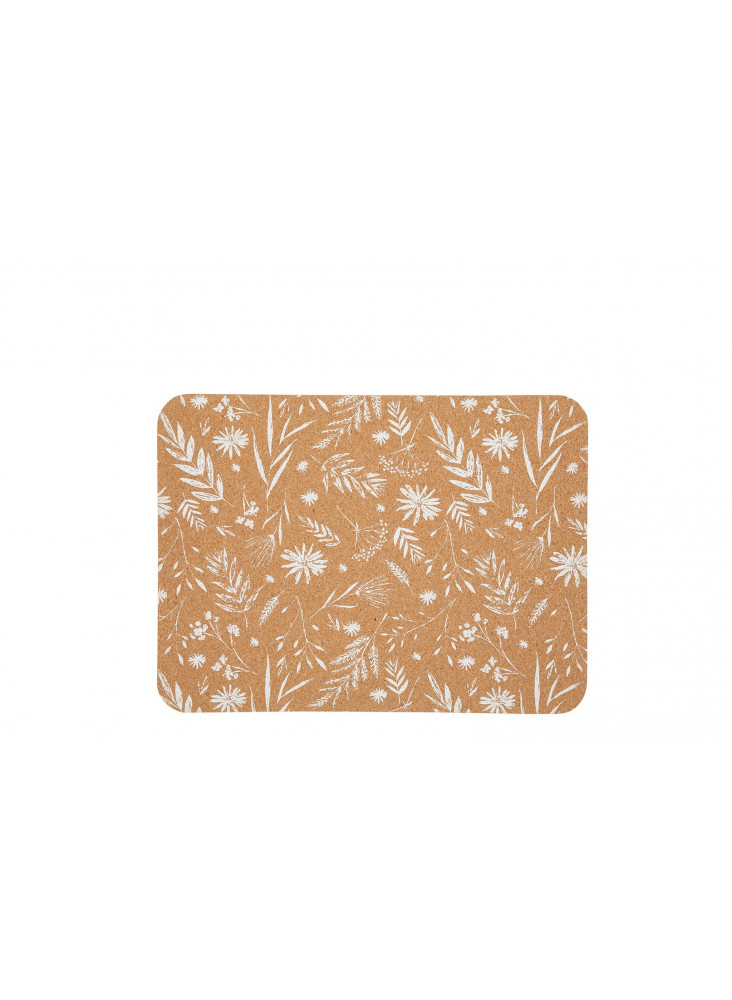 Natural Elements Set of 4 Biodegradable Cork Placemats, 21.5 x 19cm