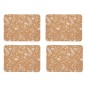 Natural Elements Set of 4 Biodegradable Cork Placemats, 21.5 x 19cm