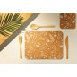 Natural Elements Set of 4 Biodegradable Cork Placemats, 21.5 x 19cm