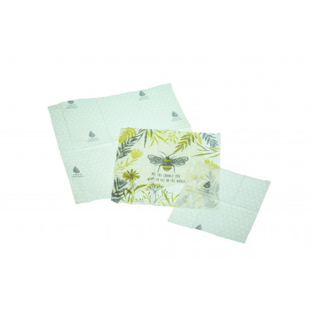 Natural Elements Eco-Friendly Set of 3 Beeswax Food Wraps