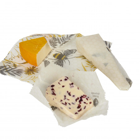 Natural Elements Eco-Friendly Set of 3 Beeswax Food Wraps