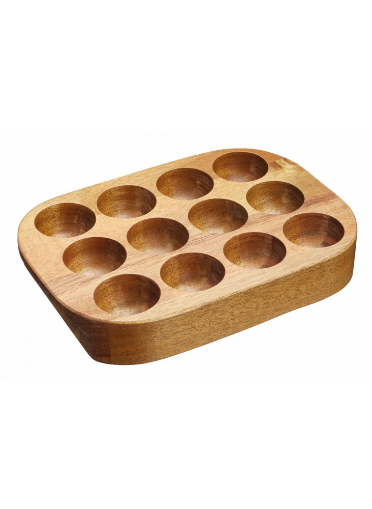 Natural Elements Acacia Wood Egg Rack