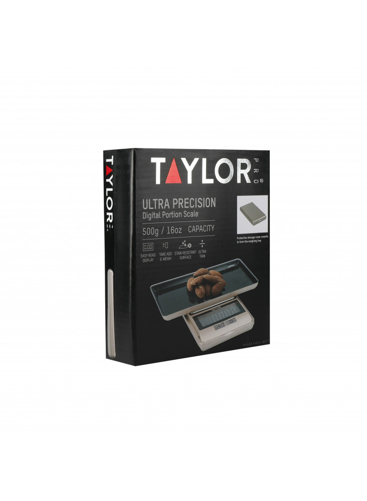 Taylor High-Precision Digital Portioning Scale with Cover, 16OZ/500G, Black