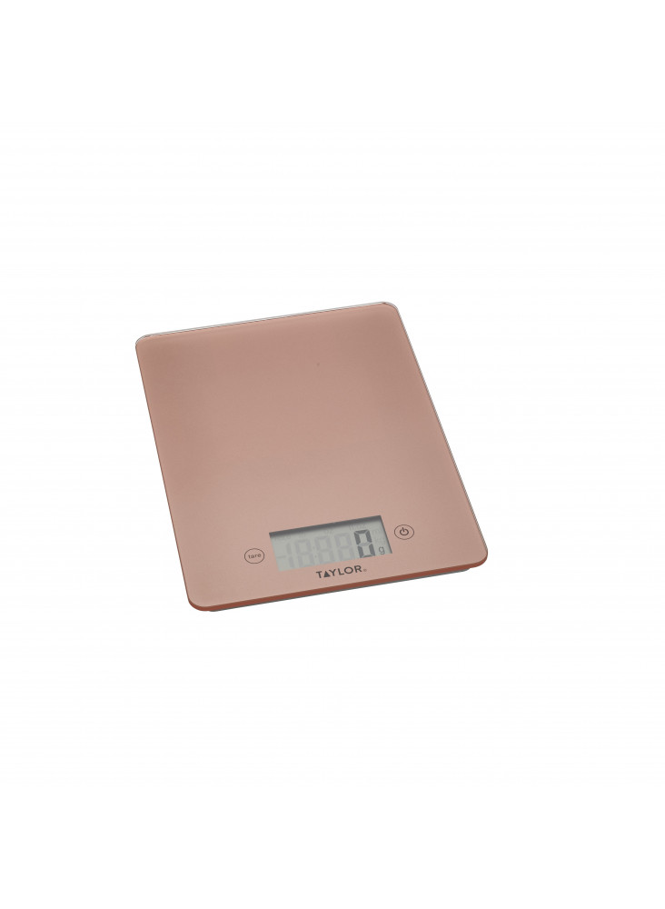 Taylor Pro Glass Digital 5Kg Kitchen Scales - Rose Gold