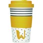 KitchenCraft 410ml Bamboo Letter "W" Reuseable Mug