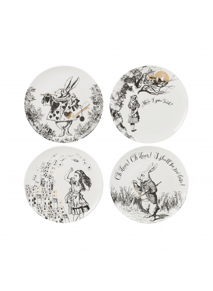 Victoria And Albert Alice In Wonderland Set of 4 Side Plates