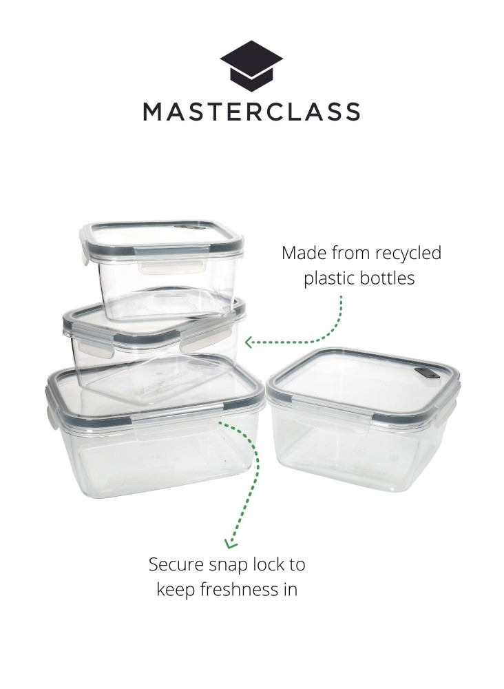 Set of 4 Eco Smart Snap food storage containers, MasterClass