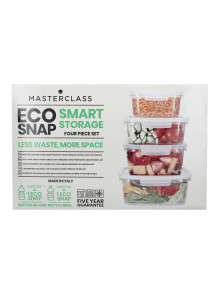 MasterClass Eco Smart Snap Set Of 4 Storage Containers
