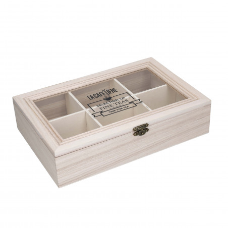 La Cafetière 6 Compartment Wooden Tea Box