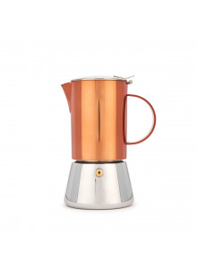 La Cafetière 4 Cup Copper Stainless Steel Stovetop Espresso Maker