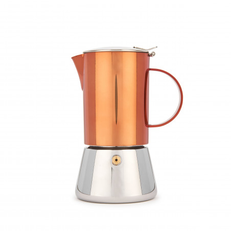 La Cafetière 4 Cup Copper Stainless Steel Stovetop Espresso Maker