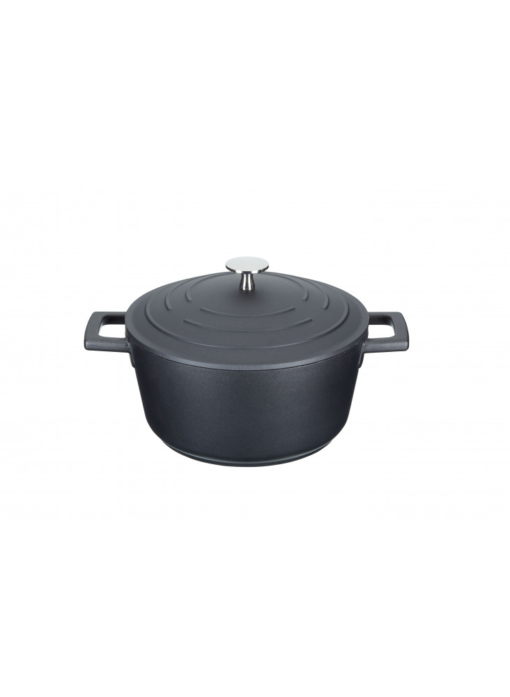 MasterClass Cast Aluminium 2.5 Litre Casserole Dish - Black