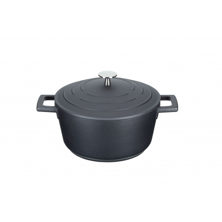 MasterClass Cast Aluminium 2.5 Litre Casserole Dish - Black