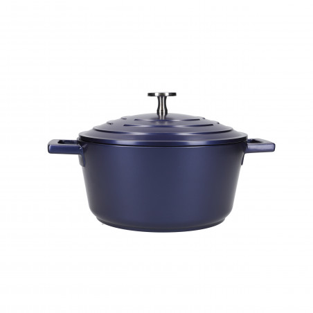 MasterClass Cast Aluminium 2.5 Litre Casserole Dish - Metallic Blue