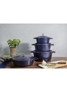 MasterClass Cast Aluminium 2.5 Litre Casserole Dish - Metallic Blue