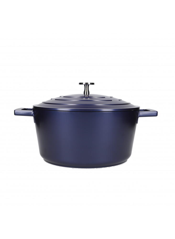 MasterClass Cast Aluminium 4 Litre Casserole Dish - Metallic Blue