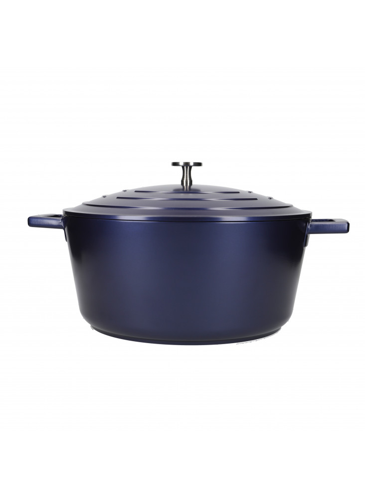 MasterClass Cast Aluminium 5 Litre Casserole Dish - Metallic Blue