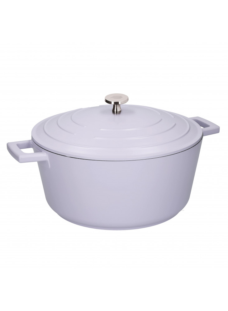 MasterClass Cast Aluminium 5 Litre Casserole Dish - Lavendar