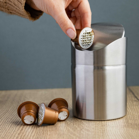 La Cafetière Stainless Steel Tea Bag & Coffee Capsule Bin