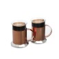 La Cafetière Set Of 2 Copper Effect Coffee Mugs