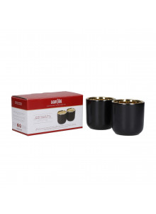 La Cafetière Double Black & Gold Insulated Espresso Cups