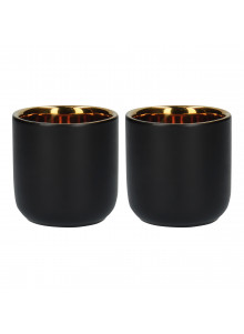 La Cafetière Double Black & Gold Insulated Espresso Cups